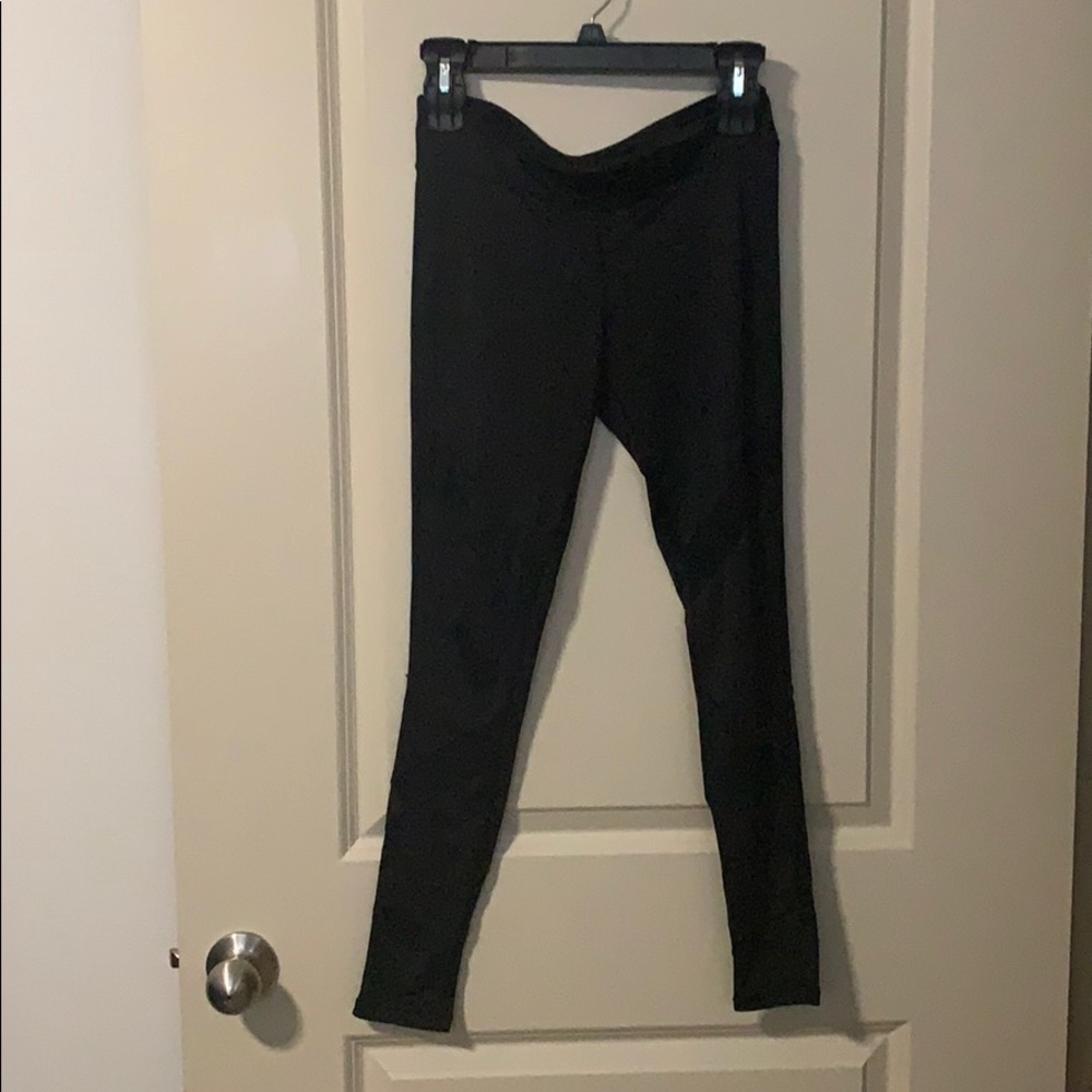 black leggings with mesh